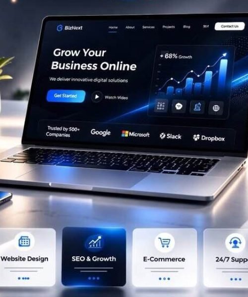 Professional Business Website Design Layout for Startups